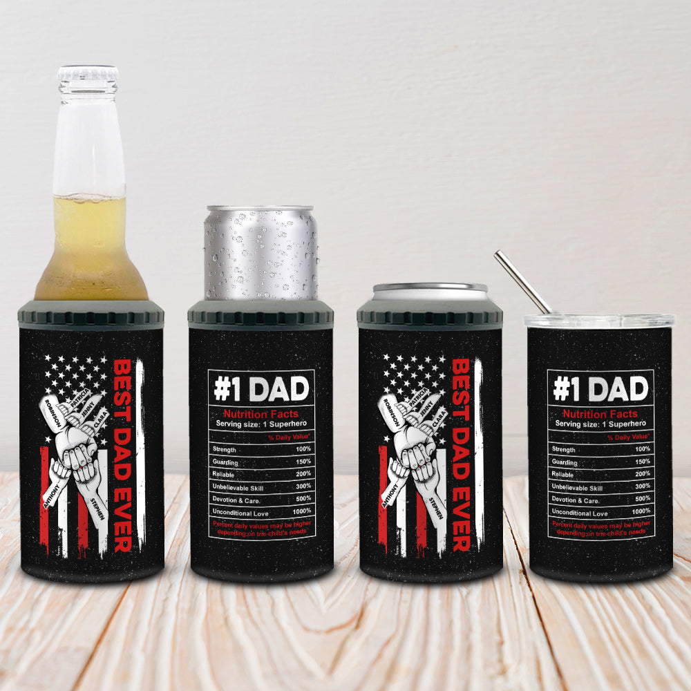 Custom Christmas Birthday Gifts For Dad • Best Dad Ever Hand Pump - Personalized Can Cooler Tumbler