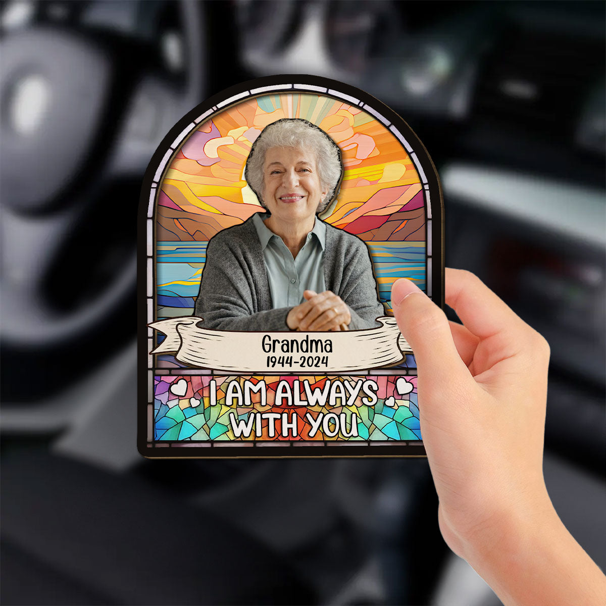 Always Here With You - Personalized Car Visor Clip