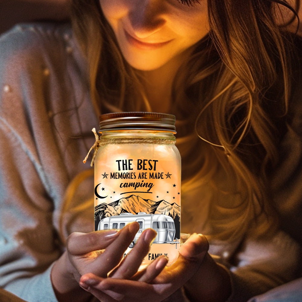 Home Is Where You Park It - Personalized Mason Jar Light