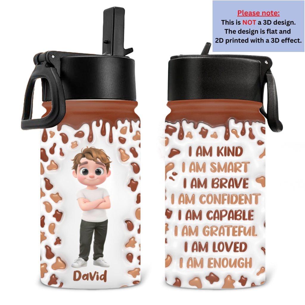 Sweet Baby Like Milk - Personalized 3D Inflated Effect Kids Water Bottle