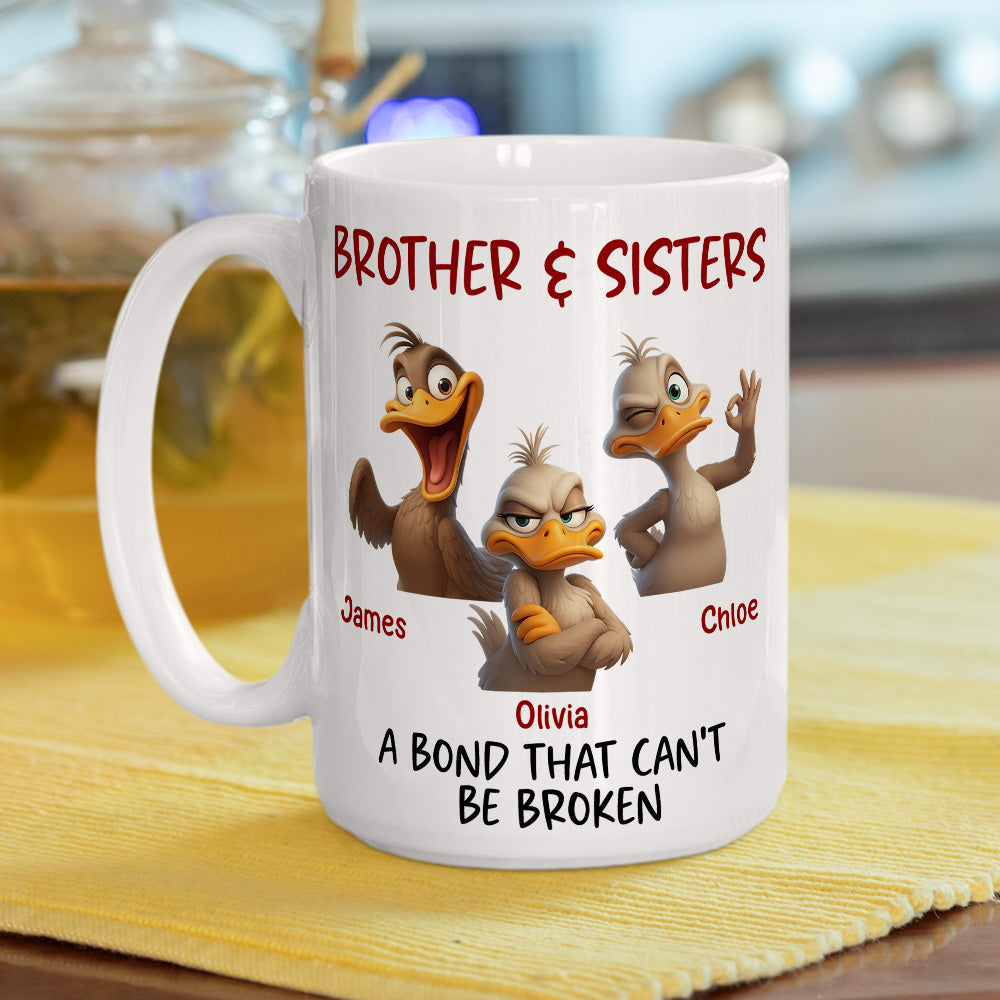 Custom Christmas & Birthday Gift for Brother & Sister • Stronger Together - Personalized Coffee Mug
