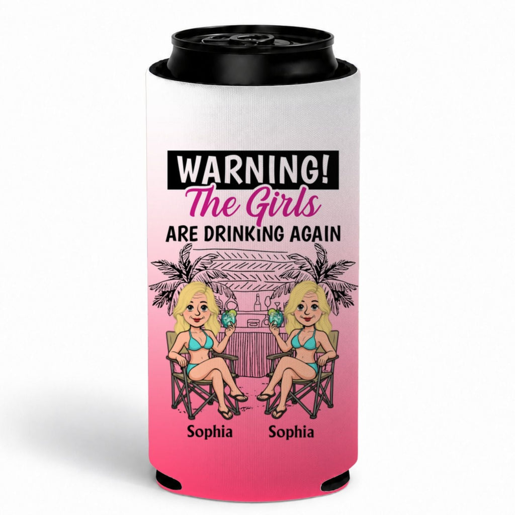 The Girls - Personalized Skinny Can Cooler
