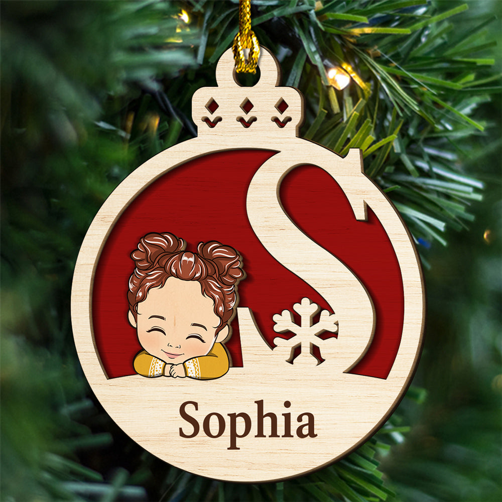 Custom Family Ornament, Christmas Gift for Family Members •  Santa Is Coming - Personalized 2-Layered Wood Ornament