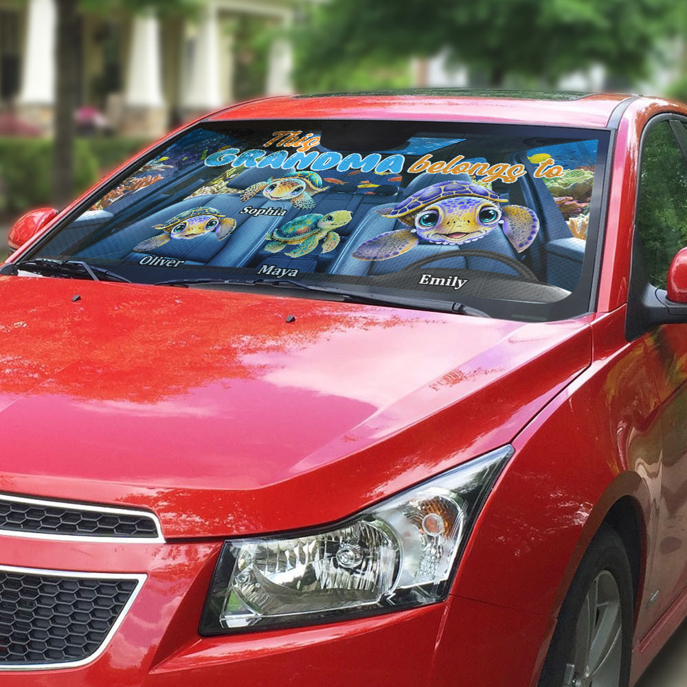 This Grandma Belongs To - Personalized Car Sunshade