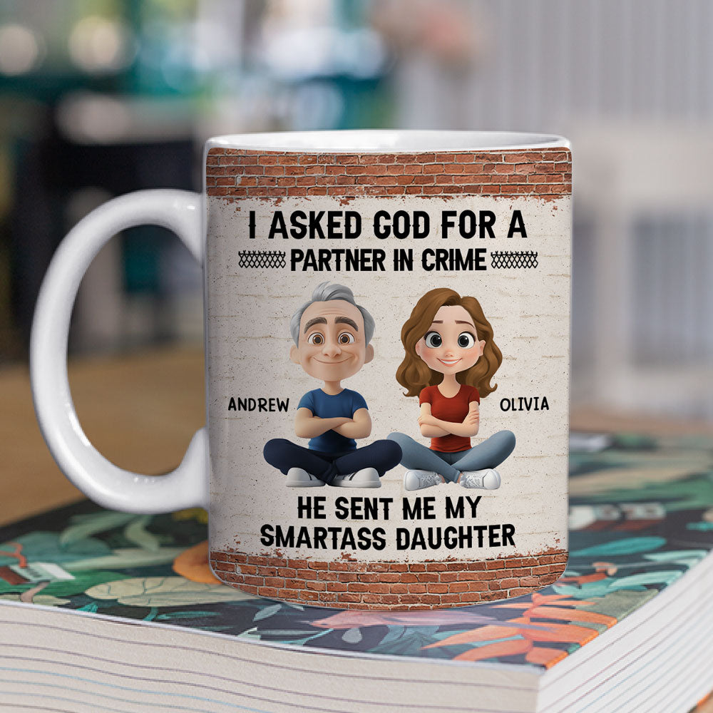 Custom Christmas & Birthday Gift for Daughter • God Sent You To Me - Personalized Coffee Mug