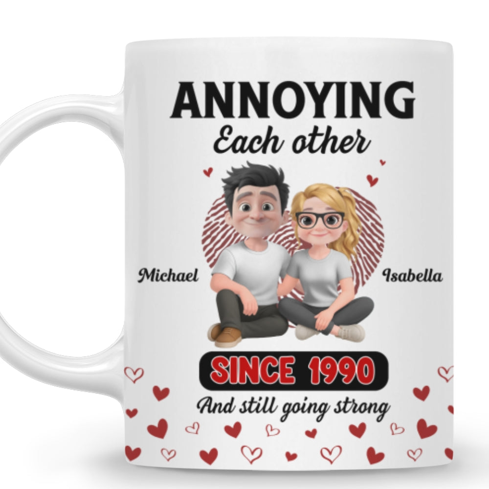 Custom Anniversary Keepsake Gifts For Couple • Annoying Each Other - Personalized Coffee Mug