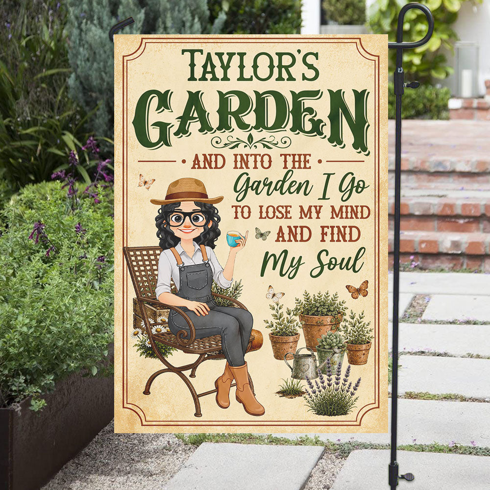 Planting Girl - Personalized Flag