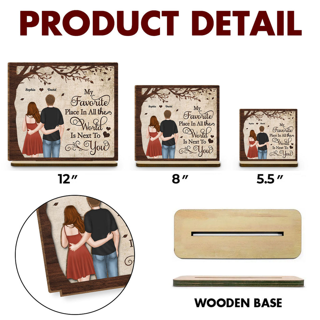 Custom Couple's Decor, Anniversary & Wedding Gift • You Are Mine - Personalized 2-Layer Wood Plaque With Flat Base