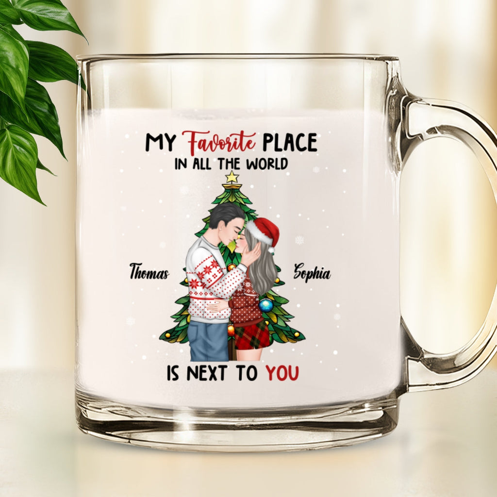 Custom Anniversary Keepsake Gifts For Couple • You Are My Favorite Place - Personalized Glass Mug