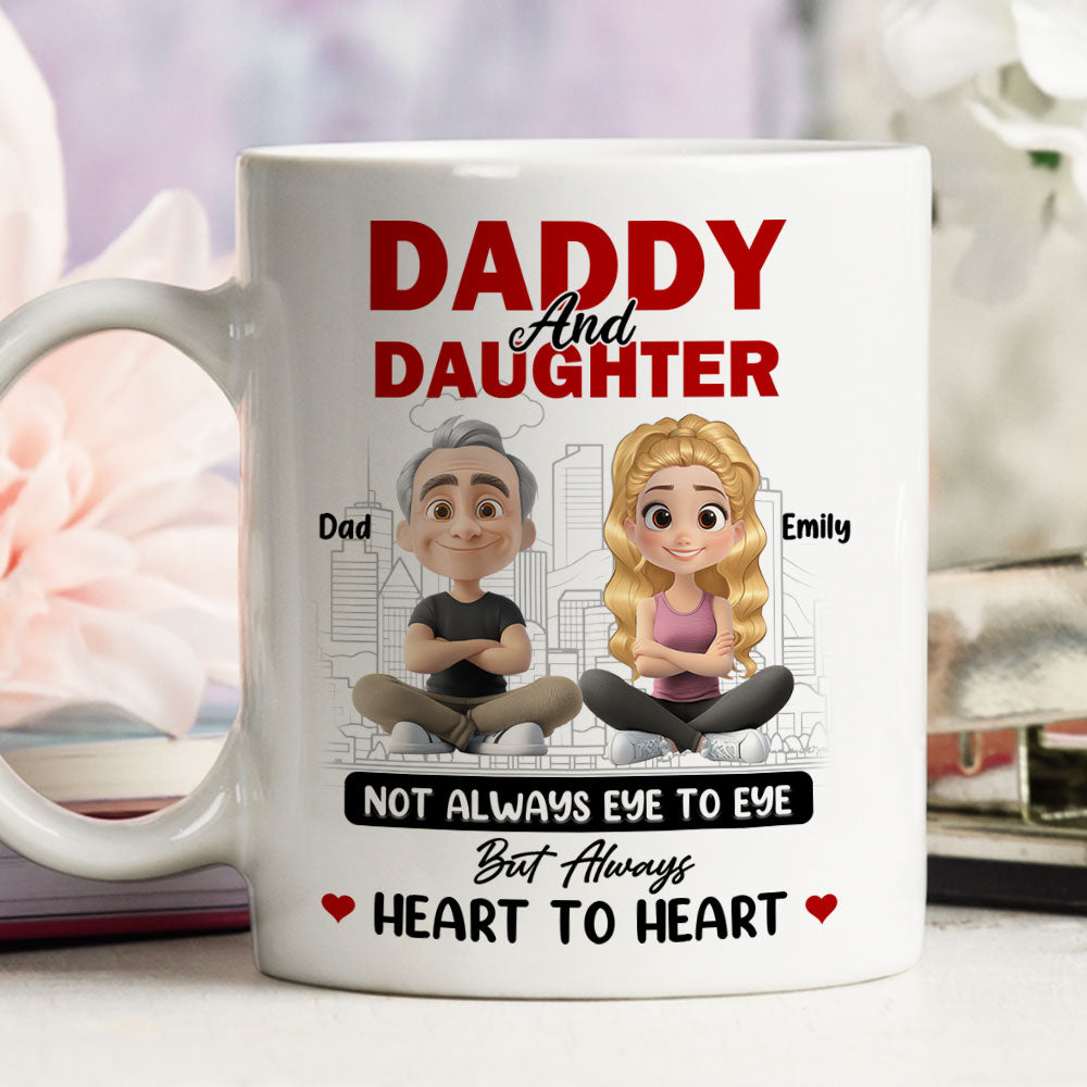 Custom Mother's Day Gift for Daughter • Dad And Daughter Share Love - Personalized Coffee Mug