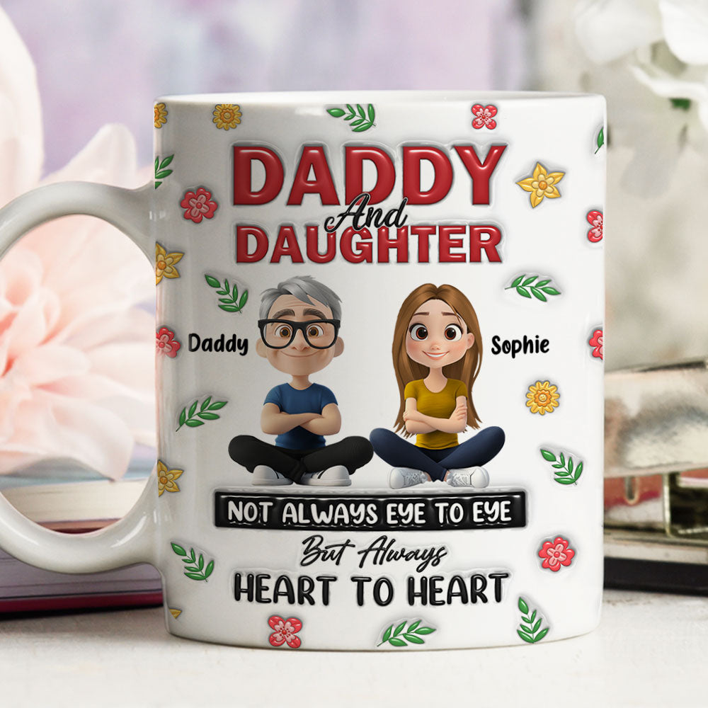 Custom Mother's Day Gift for Daughter • Always Daddy Little Girl Forever - Personalized 3D Inflated Effect Mug
