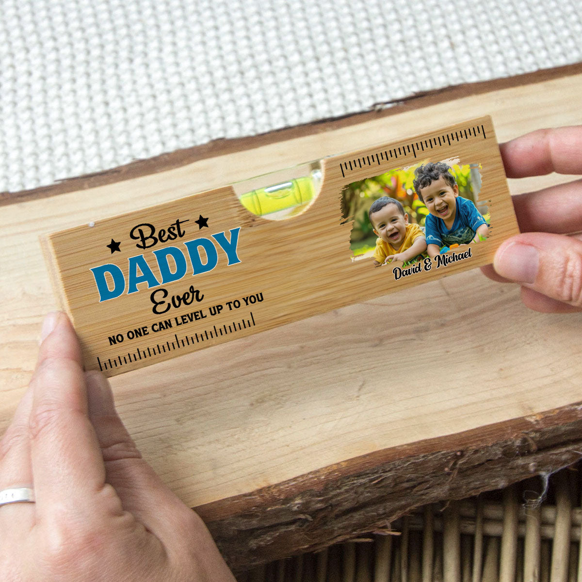 No One Measures Up To You Photo - Personalized Wooden Spirit Level Bottle Opener