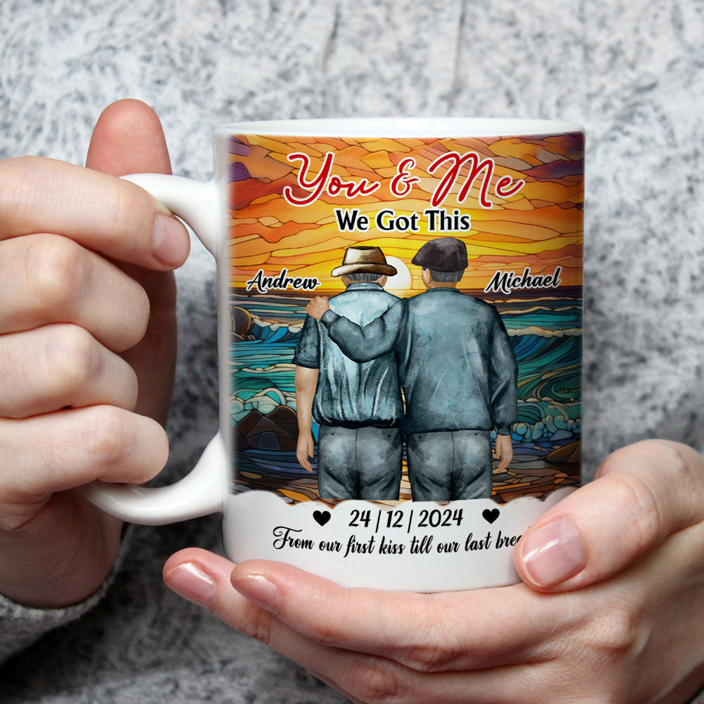 Custom Anniversary Keepsake Gifts For Couple • From Our First Kiss - Personalized Coffee Mug