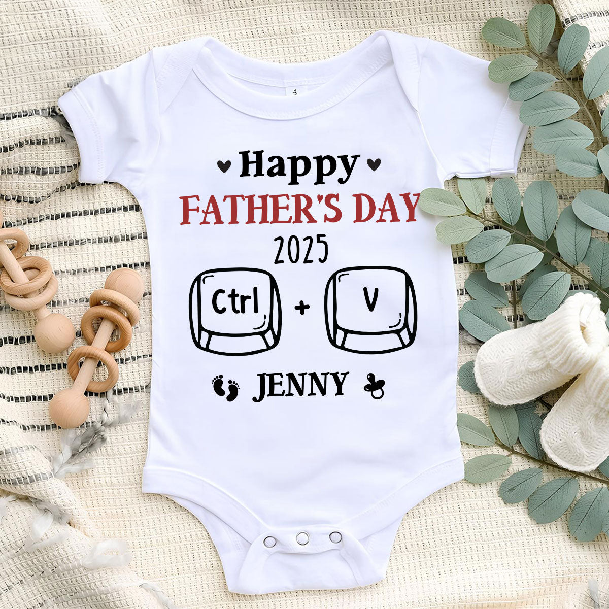 Custom Father's Day, Special Gift for Dad & Grandpa • Father And Baby Matching - Personalized T-shirt And Onesie