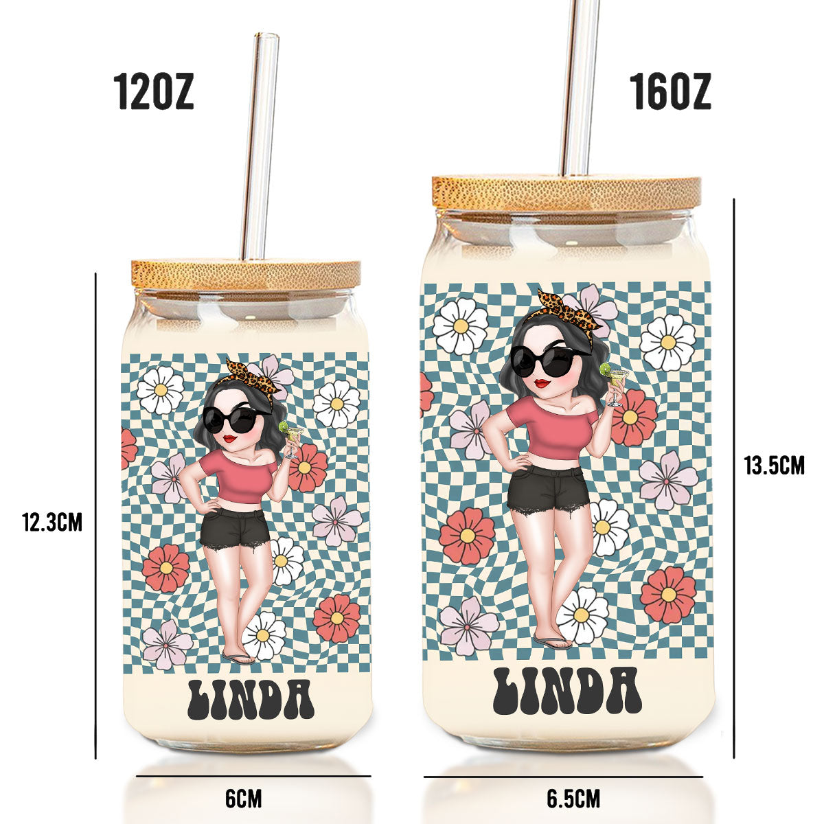 Retro Style - Personalized Glass Can