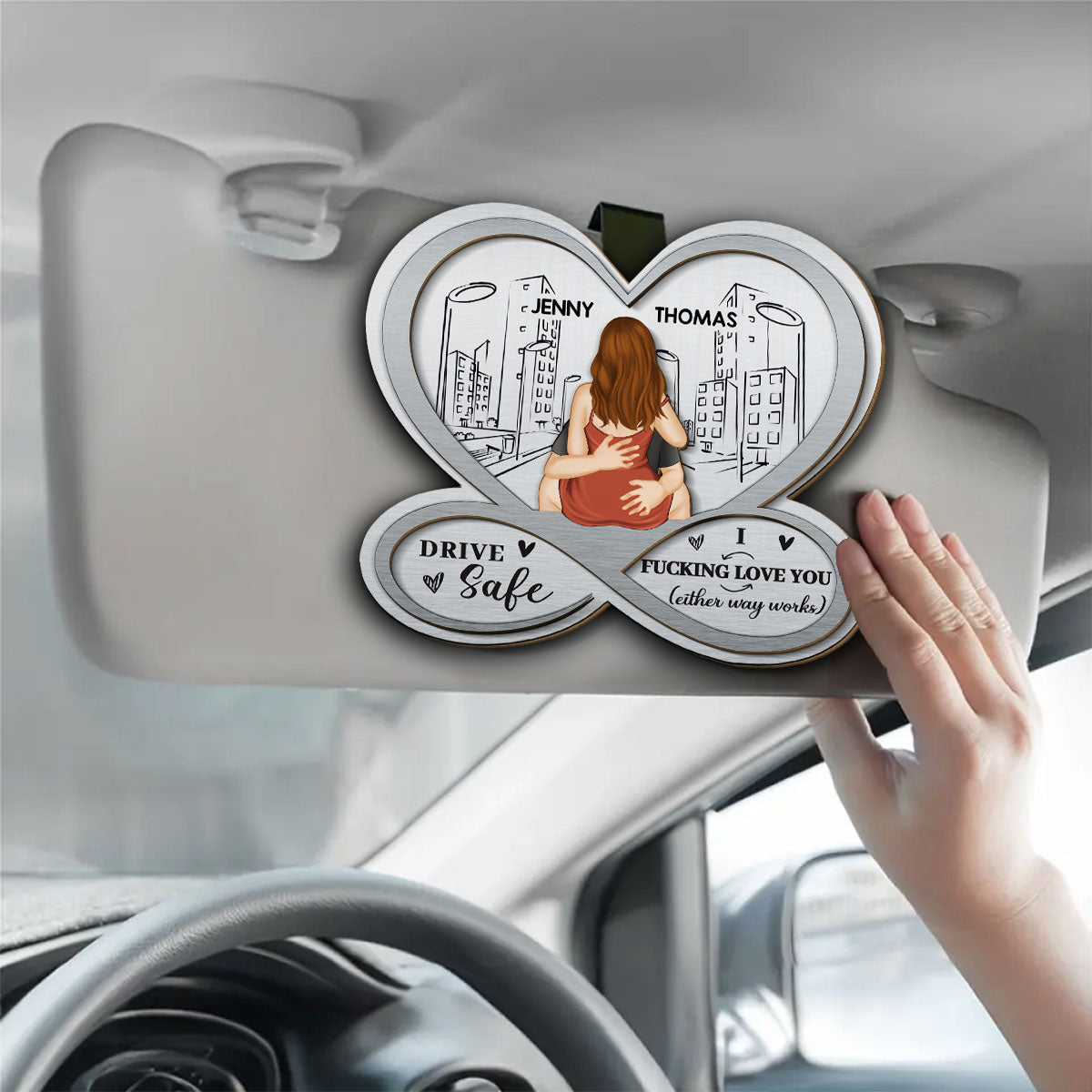 I Love You So Much - Personalized Car Visor Clip
