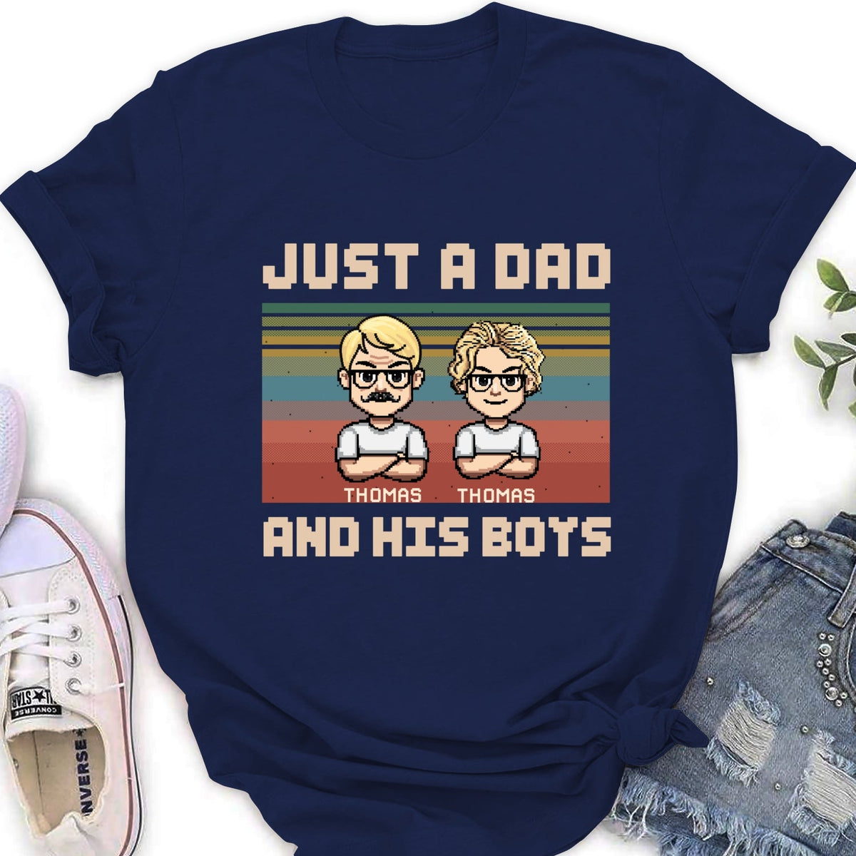 Custom Father's Day, Special Gift for Dad & Grandpa • A Dad And His Daughter - Personalized Shirt