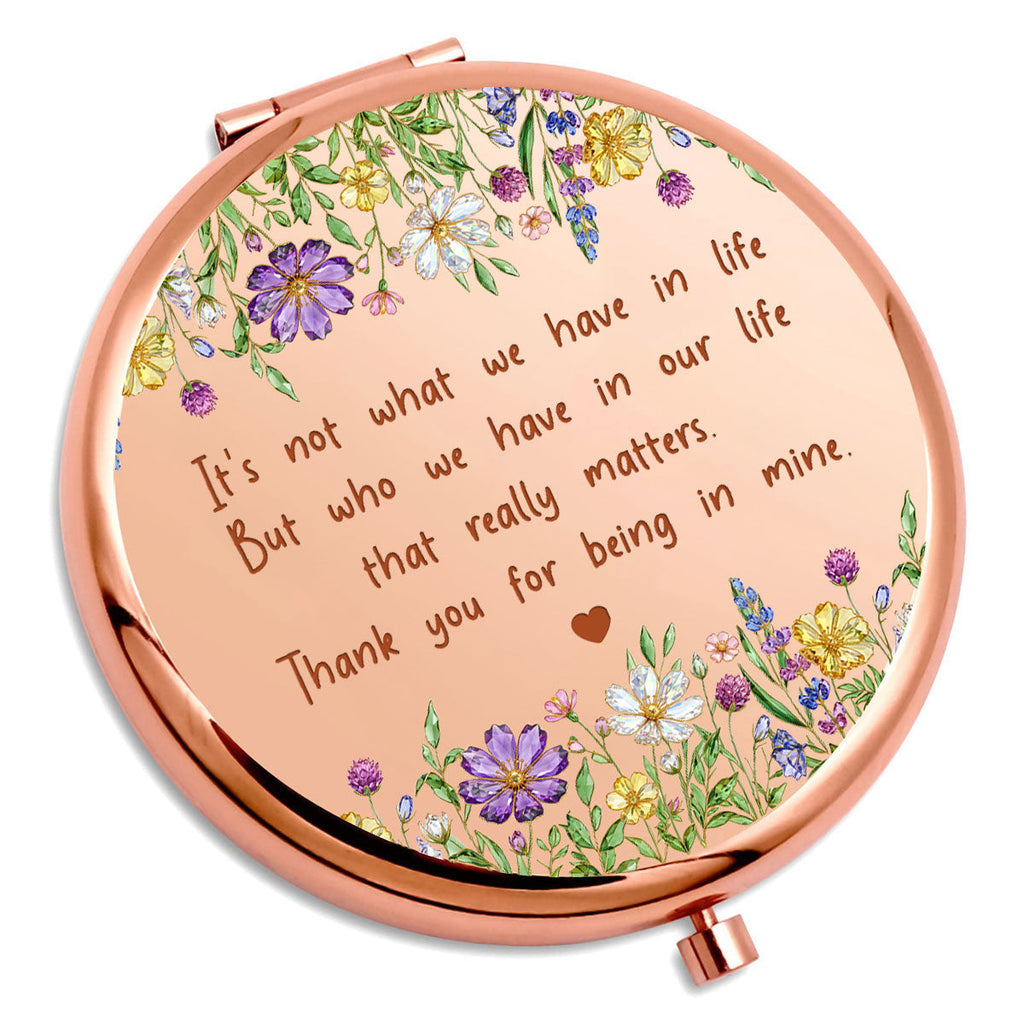 Thanks For Being Mine - Personalized Compact Mirror