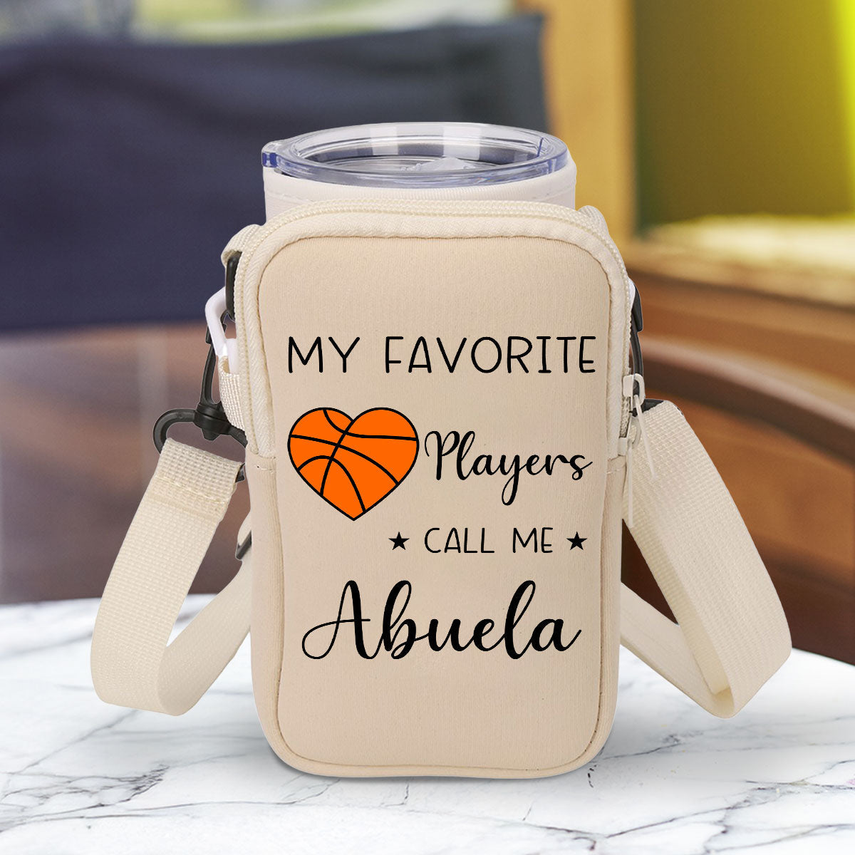 Grandma Little Champion - Personalized Water Bottle Carrier Bag