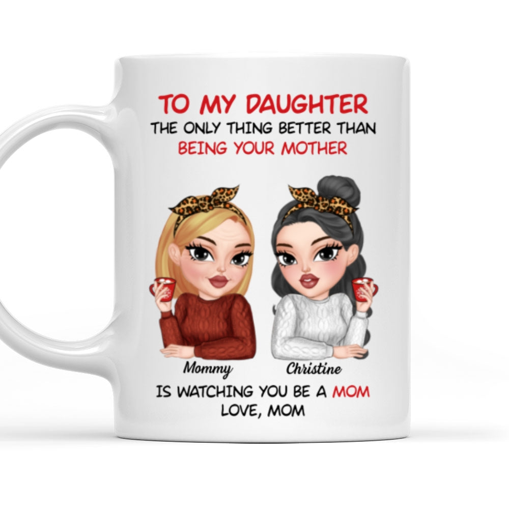 Custom Christmas & Birthday Gift for Daughter • Home Is Where Mom Is - Personalized Coffee Mug