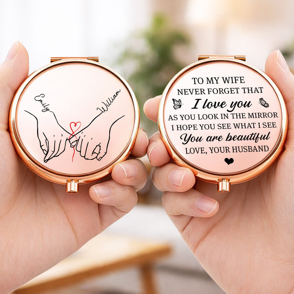 Beauty Reflected Through Love - Personalized Compact Mirror