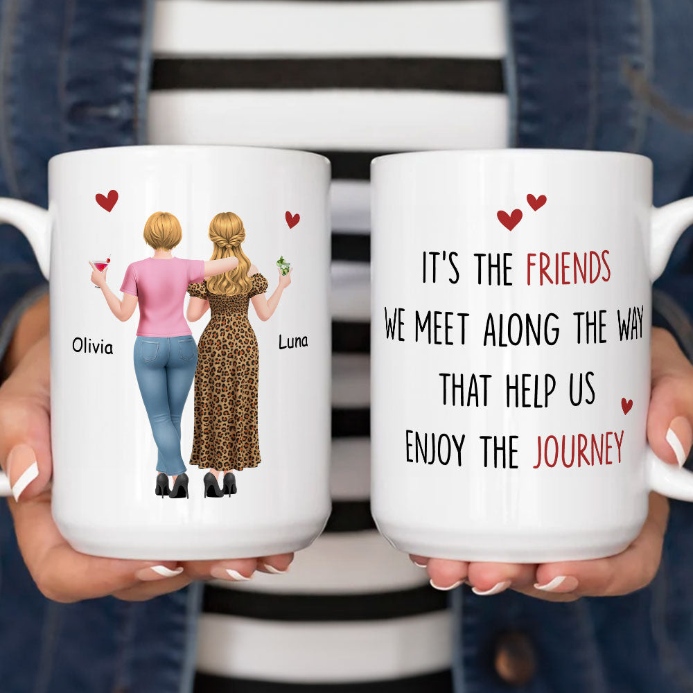Custom Best Friend, Christmas & Birthday Friendship Keepsake Gift • Our Journey - Personalized Coffee Mug