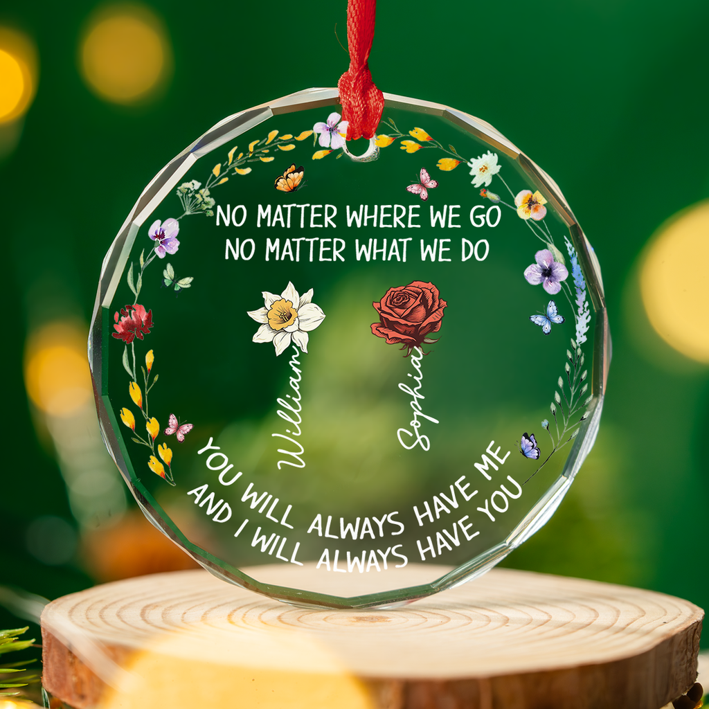 Custom Keepsake Christmas Ornament •  No Matter - Personalized Glass Ornament