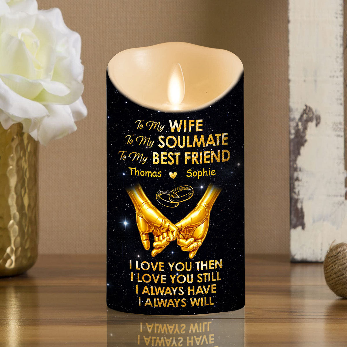 My Soulmate My Best Friend - Personalized LED Candle