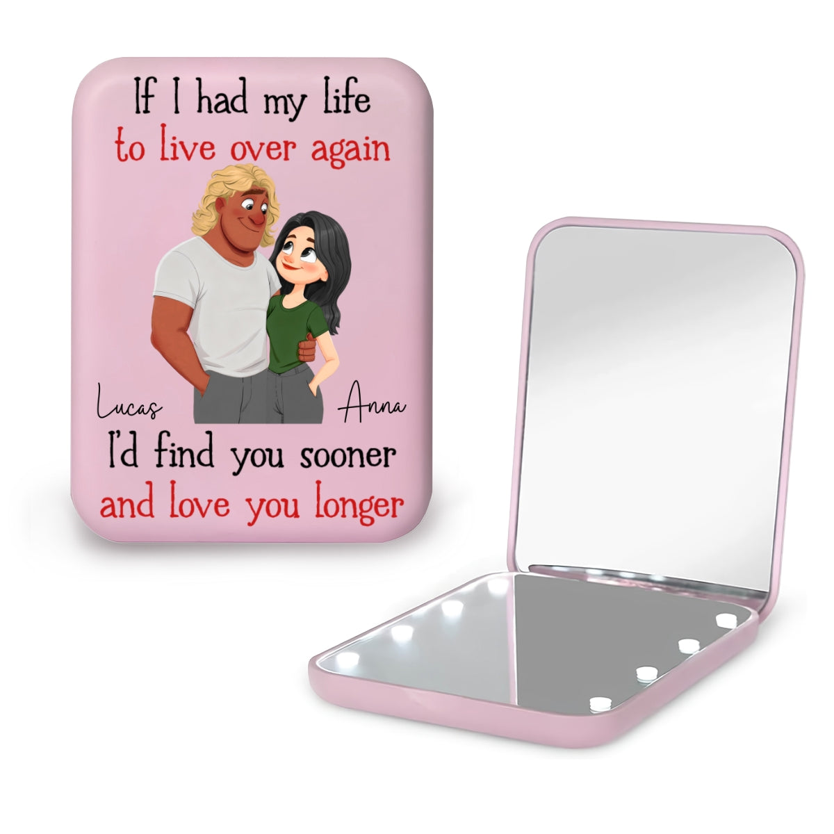 Love You So Much - Personalized LED Pocket Mirror