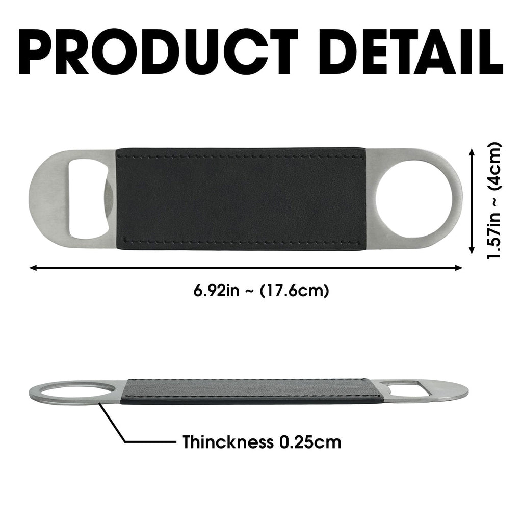 You Lucky Bastard - Personalized Leather Bottle Opener