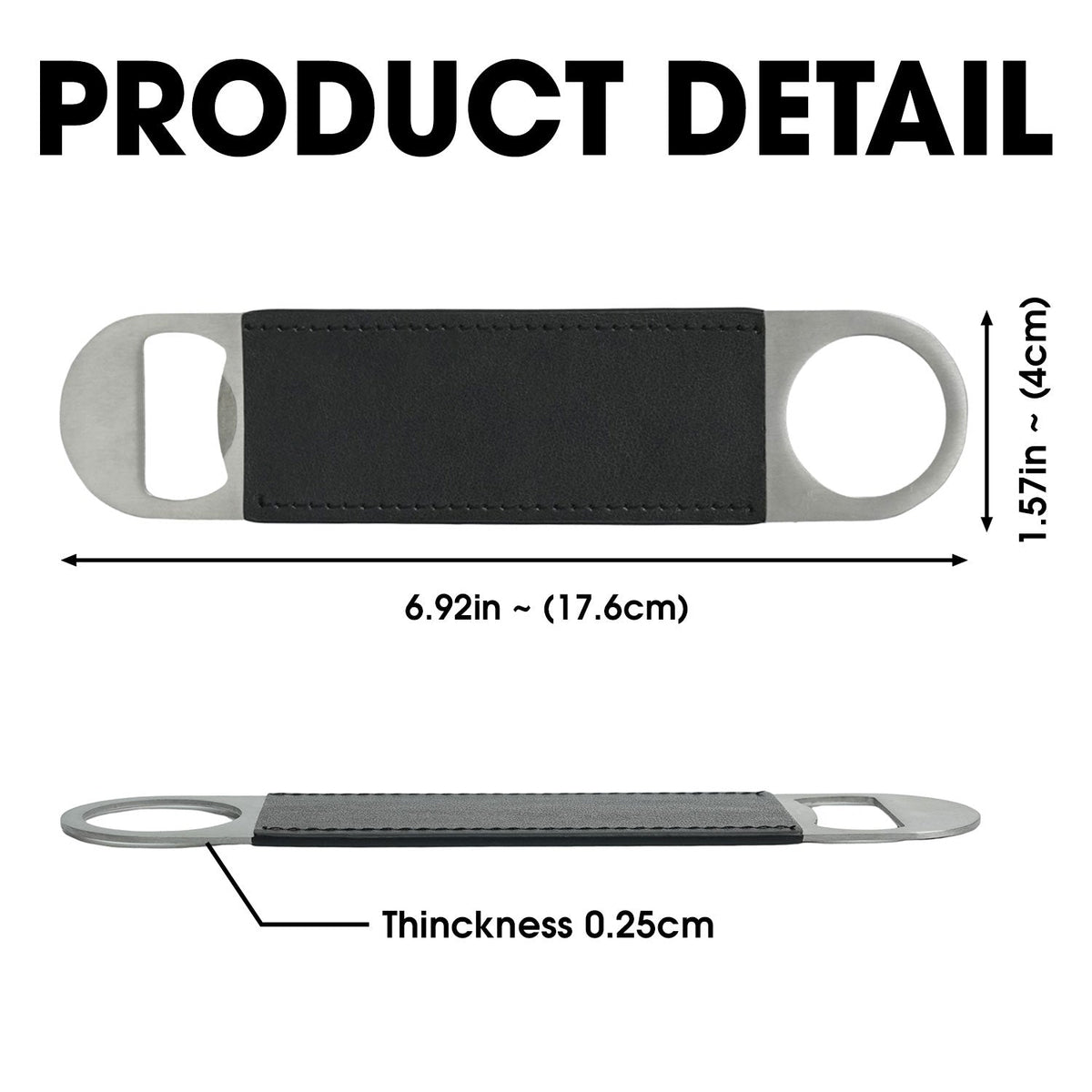 You Lucky Bastard - Personalized Leather Bottle Opener