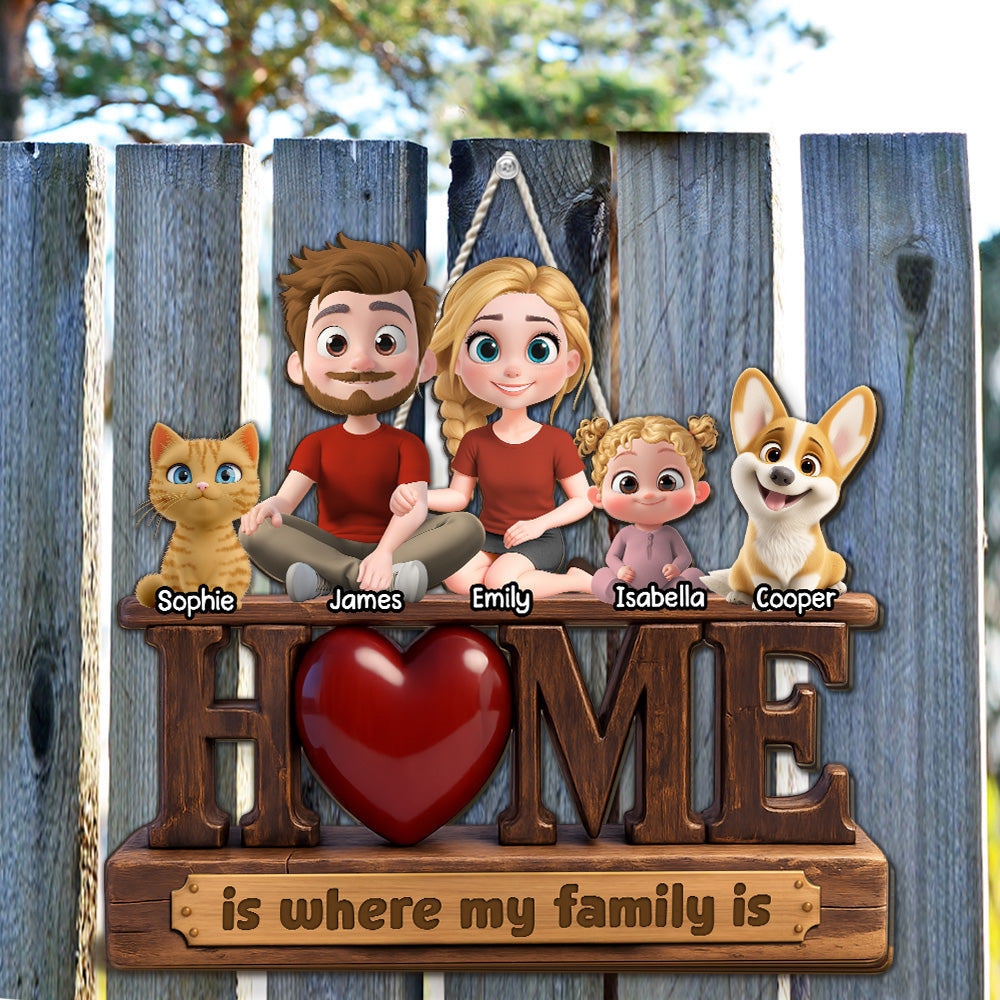 Custom Home & Wall Decor, Birthday & Christmas Gift • Paws Make It Home - Personalized Wood Sign