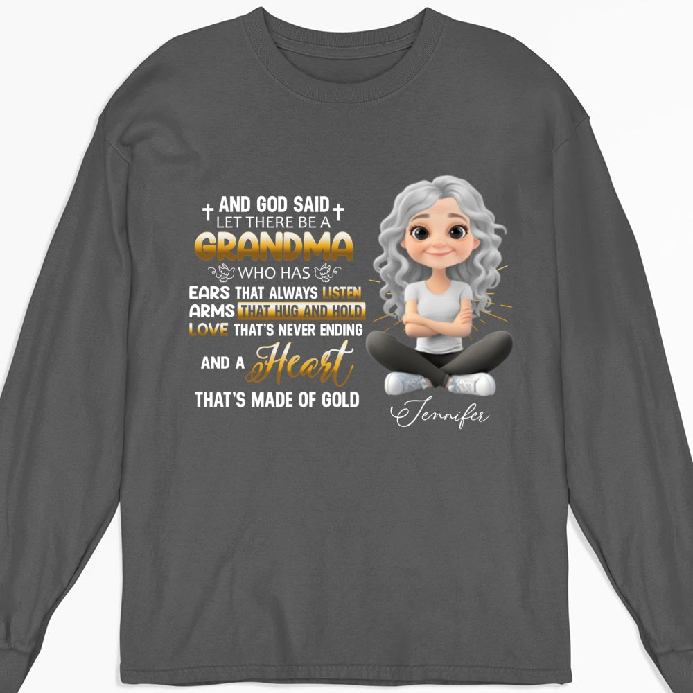 Custom Christmas & Birthday Gift for Grandma • God Made Grandma - Personalized Shirt