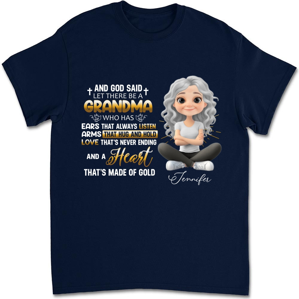 Custom Christmas & Birthday Gift for Grandma • God Made Grandma - Personalized Shirt