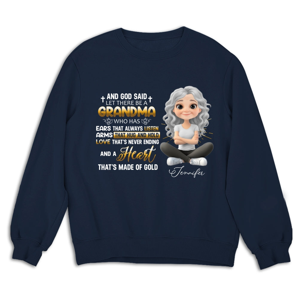 Custom Christmas & Birthday Gift for Grandma • God Made Grandma - Personalized Shirt