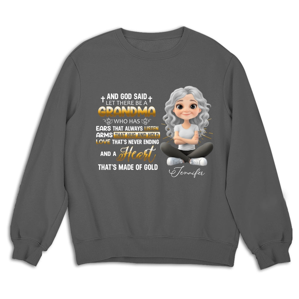 Custom Christmas & Birthday Gift for Grandma • God Made Grandma - Personalized Shirt