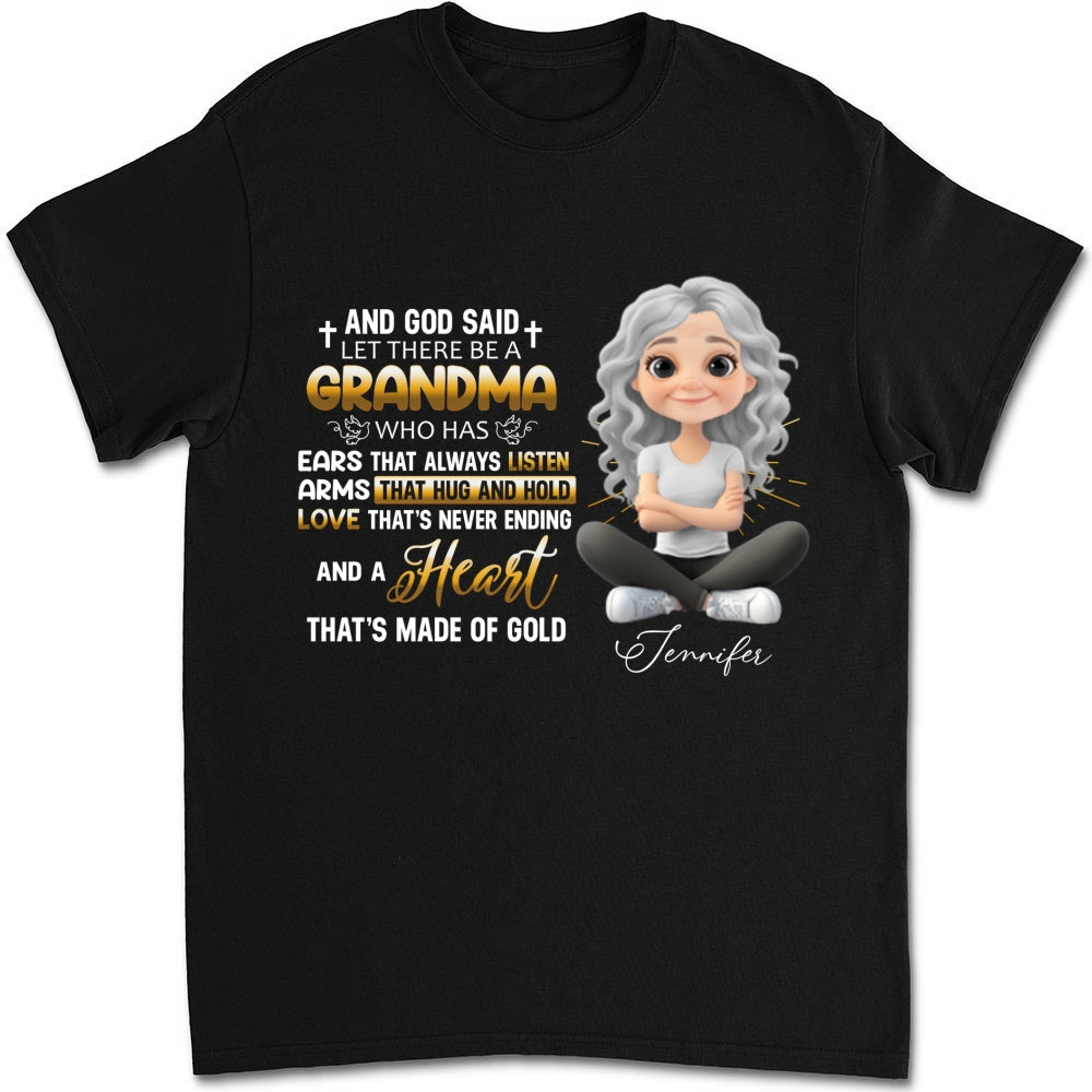 Custom Christmas & Birthday Gift for Grandma • God Made Grandma - Personalized Shirt