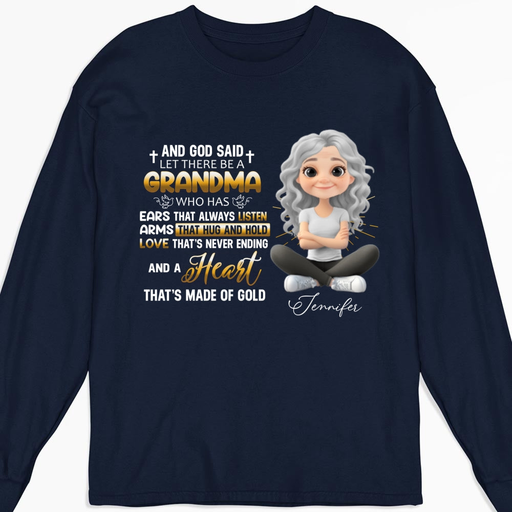 Custom Christmas & Birthday Gift for Grandma • God Made Grandma - Personalized Shirt