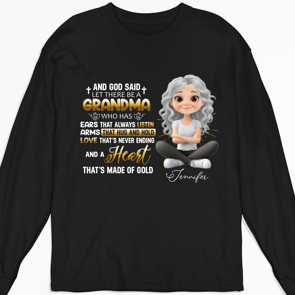 Custom Christmas & Birthday Gift for Grandma • God Made Grandma - Personalized Shirt