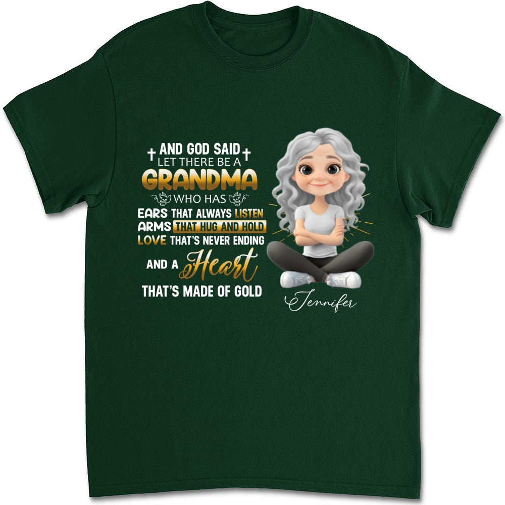 Custom Christmas & Birthday Gift for Grandma • God Made Grandma - Personalized Shirt