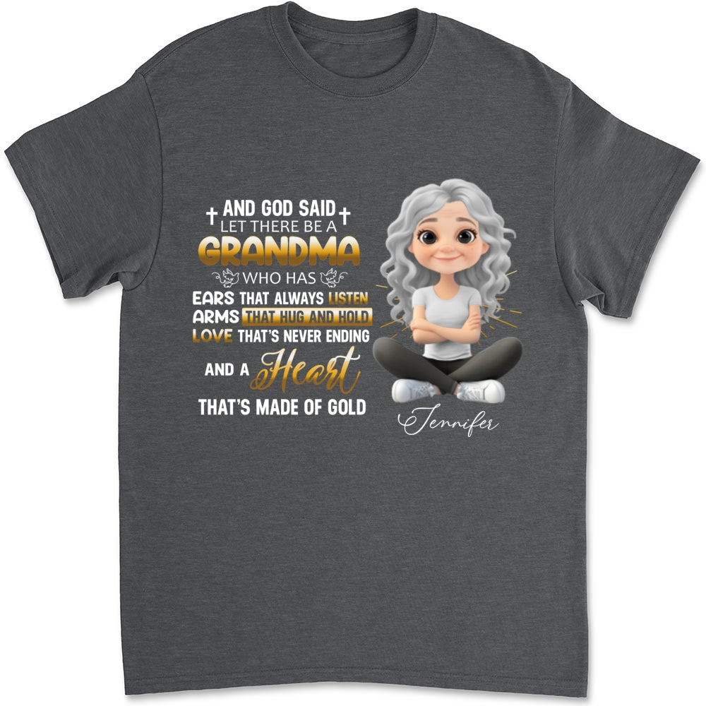 Custom Christmas & Birthday Gift for Grandma • God Made Grandma - Personalized Shirt
