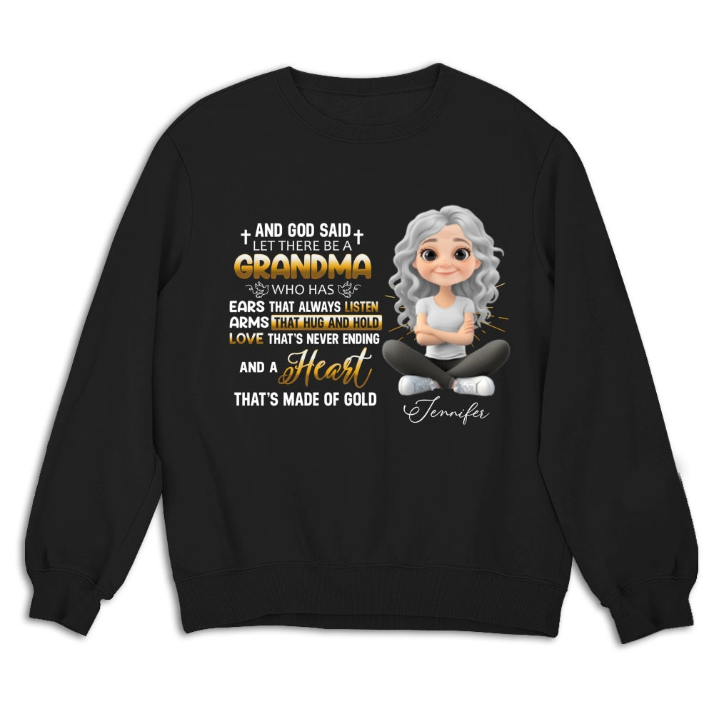 Custom Christmas & Birthday Gift for Grandma • God Made Grandma - Personalized Shirt