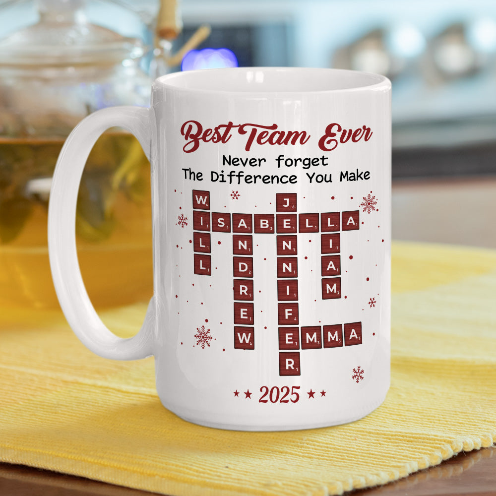 Custom Coworker, Christmas & Birthday Team Appreciation Gift • The Team That Shines Always - Personalized Coffee Mug
