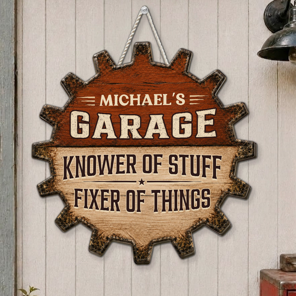 Custom Husband Anniversary Wall Decor Keepsake Gift • The Fixer - Personalized Wood Sign