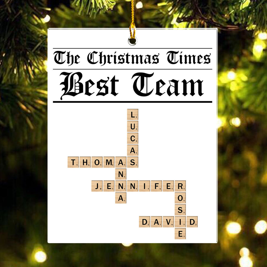 Custom Coworker Christmas Ornament, Team Appreciation Gift •  Team Of The Year - Personalized Acrylic Ornament