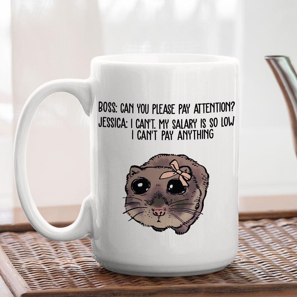 Custom Coworker, Christmas & Birthday Team Appreciation Gift • Pay Attention - Personalized Coffee Mug