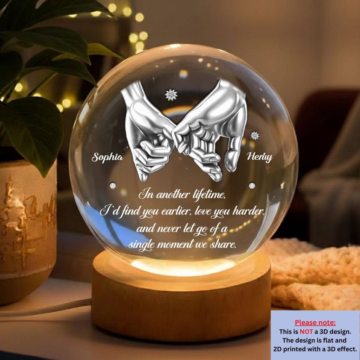 Every Single Moment - Personalized Crystal Globe Lamp