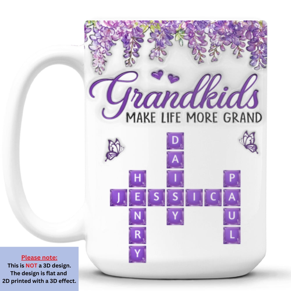 Custom Christmas & Birthday Gift For Grandma • Our Grandma - Personalized 3D Inflated Effect Mug
