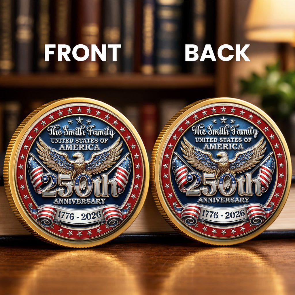America 250 Freedom Legacy - Personalized Commemorative Keepsake Coin