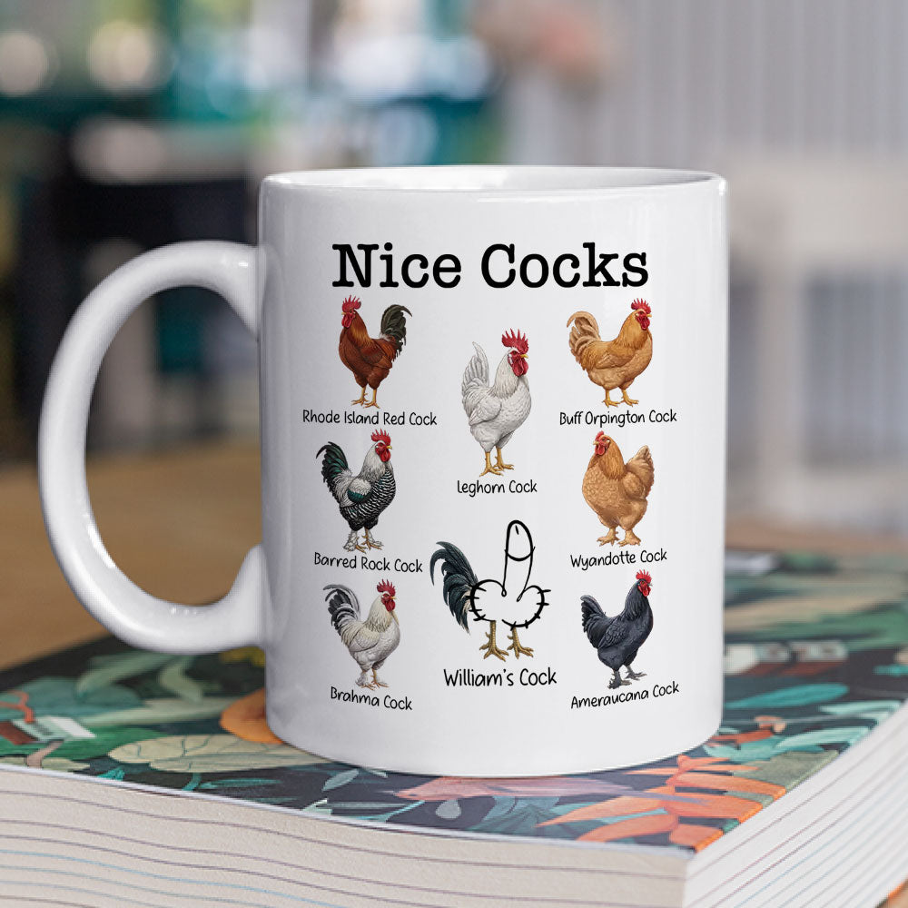 Custom Anniversary Keepsake Gifts For Couple • Nice Cocks - Personalized Coffee Mug